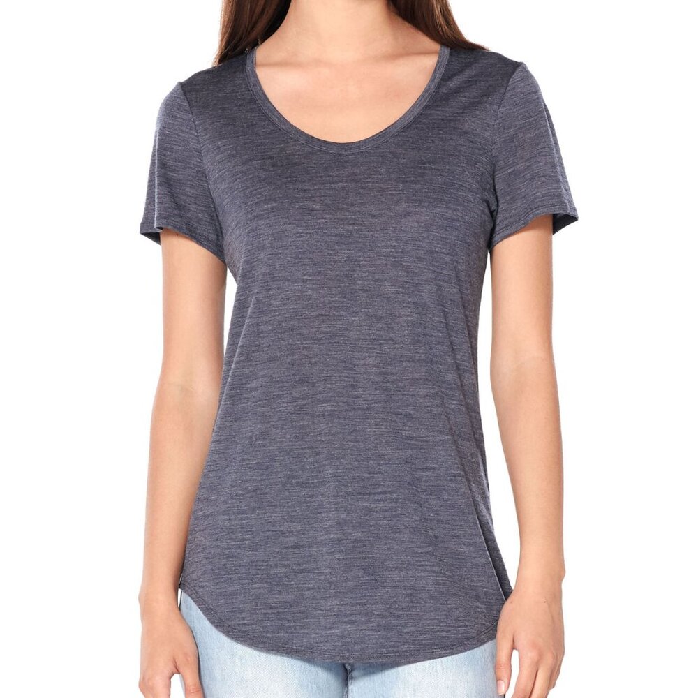 ICEBREAKER Cool-Lite™ Merino Solace Short Sleeve Scoop Neck Gray T-Shirt Size XL